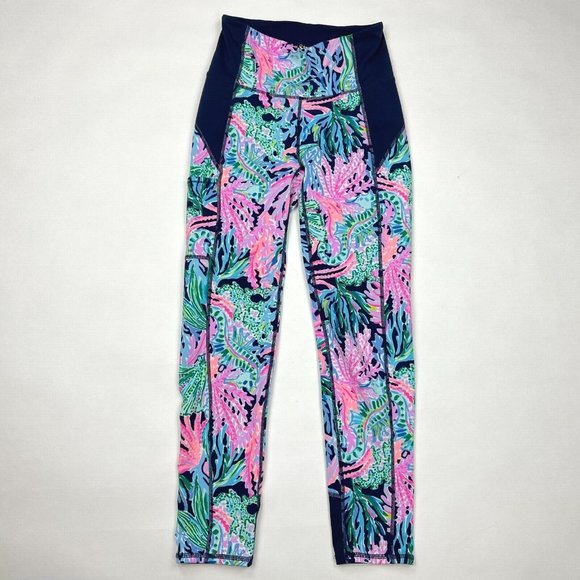 Lilly Pulitzer Weekender Legging Tide Bringing Mermaid UPF 50+ Luxletic Women XS - Picture 1 of 12